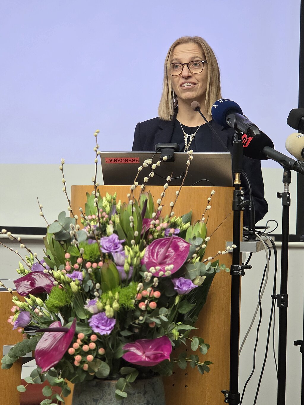 Ministrica za zdravje dr. Valentina Prevolnik Rupel ob slavnostnem nagovoru